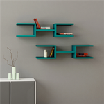 Retro floating shelves - Green