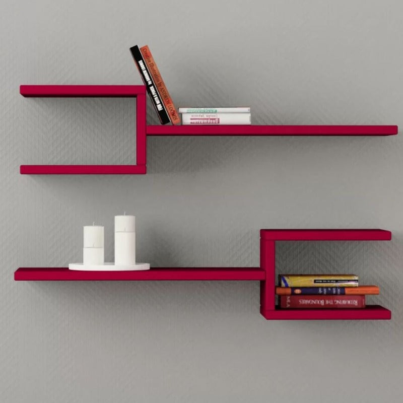 Retro floating shelves - Red