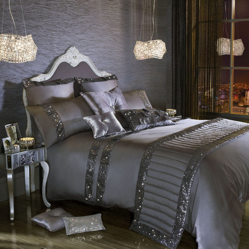 sequence-grey-bridal-set-bridal-collection-tlh-bedding-king-duvet-set- Luxury Sequence Bridal Bedding Set-Grey