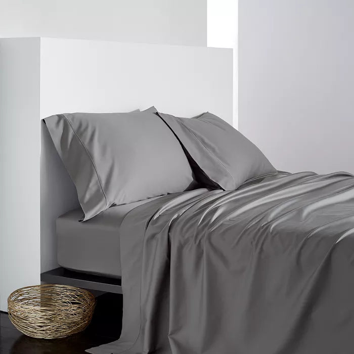 Fitted Sheet Set-Grey 300 Shamoz Silk