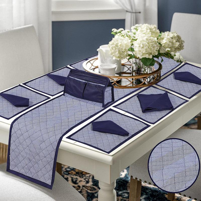 Quilted Dining Set  Grey