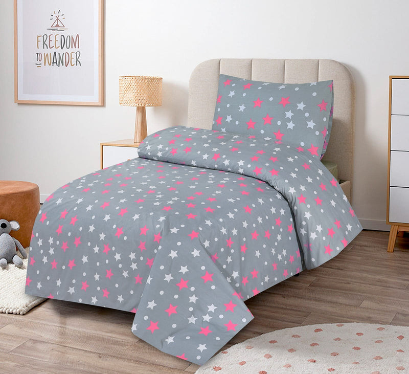 Little Star Beby Bedsheet (Grey)