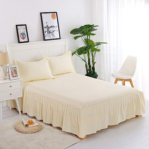 Bed Valance Sheet Set-Cream