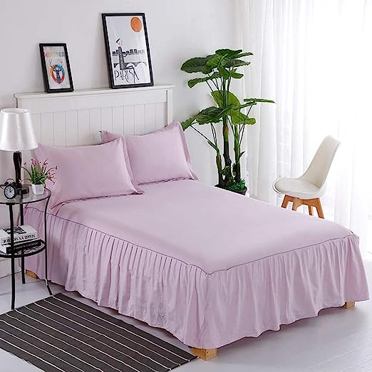 Bed Valance Sheet Set-Light Purple