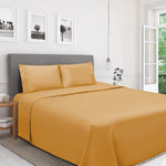 Double Bed Sheet-Golden Beige