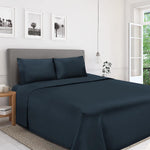 Double Bed Sheet-Petrol Blue