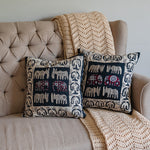 Ishaan (Appliqué Ajrak Elephant) - 1 PC Cushion Cover