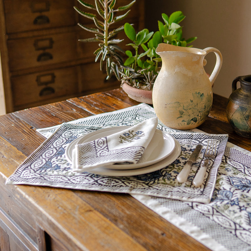 Maya Hand Block Printed Dining Set