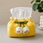 Crochet Floral Tissue Box Cover