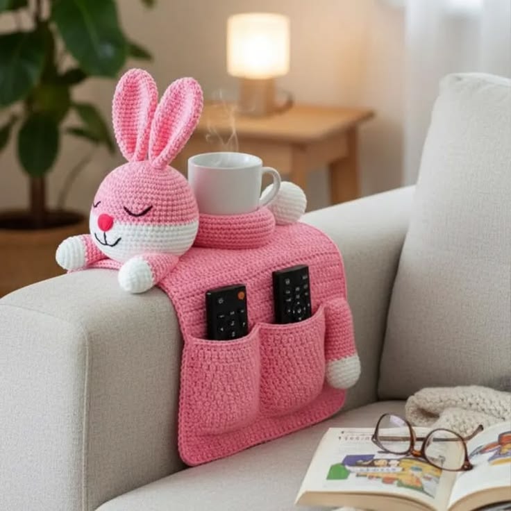 Crochet Sofa Arm Organizer
