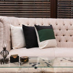 Medow White,Green -3 Pc Jute cushion Cover set