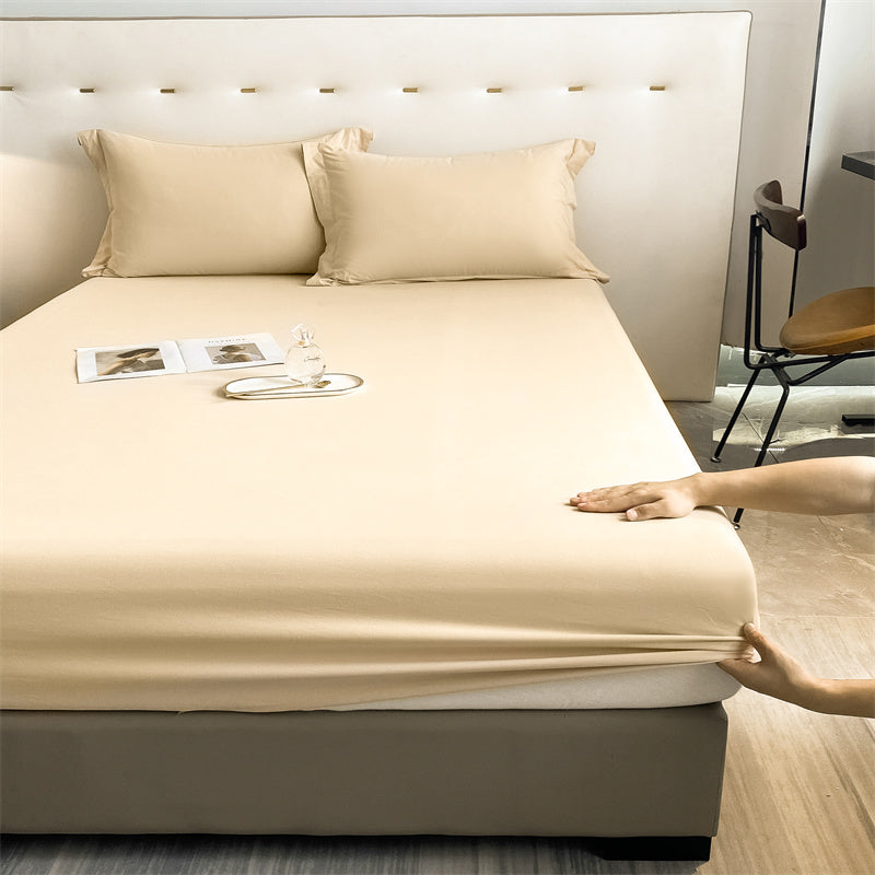 Fitted Sheet Set- Beige 300  Shamoz Silk