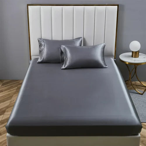 Shamoz Silk Fitted sheet ( Grey  )
