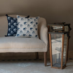 Swallow Birds Hand Block Printed Cushion Swallow Birds Hand Block Printed Cushion Covers-2 PC Set