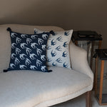 Swallow Birds Hand Block Printed Cushion Swallow Birds Hand Block Printed Cushion Covers-2 PC Set