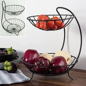Top-Rated Double Layer Fruit Basket 
