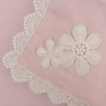 9 PCs Pink Lace trimmed napkins & trolley covers