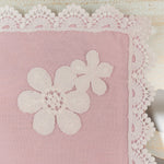 9 PCs Pink Lace trimmed napkins & trolley covers