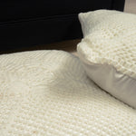 Coco Flower Off-White Floor Cushion Cover -1 Pc  Crochet cushion