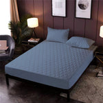 Quilted Waterproof Medium Blue Mattress Protector