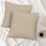 Dhiya (Appliqué) - 1 PC Cushion Cover cream