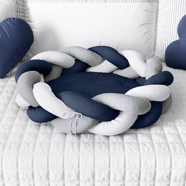 Koala Baby Cloud Braided  Nest  Blue ( Circular)