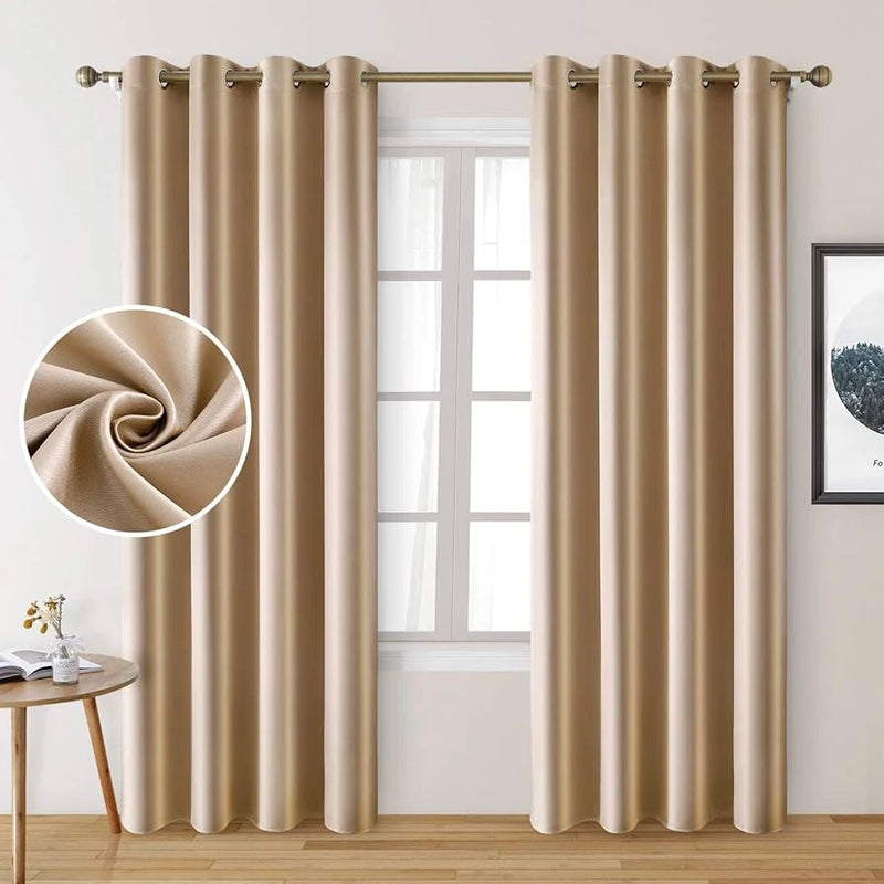 plain dyed curtain beige 
