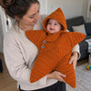 Handmade Crochet Star Baby Romper Orange