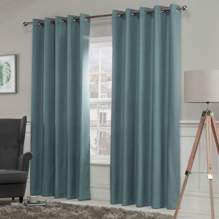 Plain Dyed Curtain-Blue