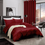 4-Pieces Satin Stripe Double Bed Duvet Set 4-Pieces Satin Stripe Double Bed Duvet Set