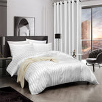 4-Pieces Satin Stripe Double Bed Duvet Set 4-Pieces Satin Stripe Double Bed Duvet Set