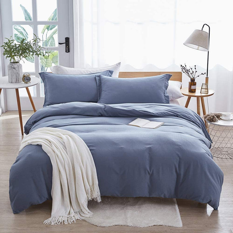 Plain Dyed Duvet Cover (Haze Blue)