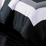 Black & Grey Hotel Style cotton Satin Duvet Set