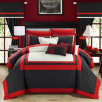 RITZ RED & BLACK DUVET COVER SET