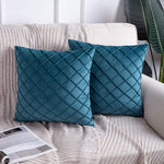 Velvet Pinch Pleated Cushion Covers