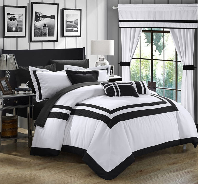 RITZ BLACK & WHITE DUVET COVER SET