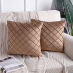 Velvet Pinch Pleated Cushion Covers