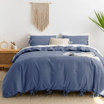 Bowknot Cotton Satin Duvet Set