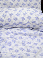Double Bed Sheet-Blue fern