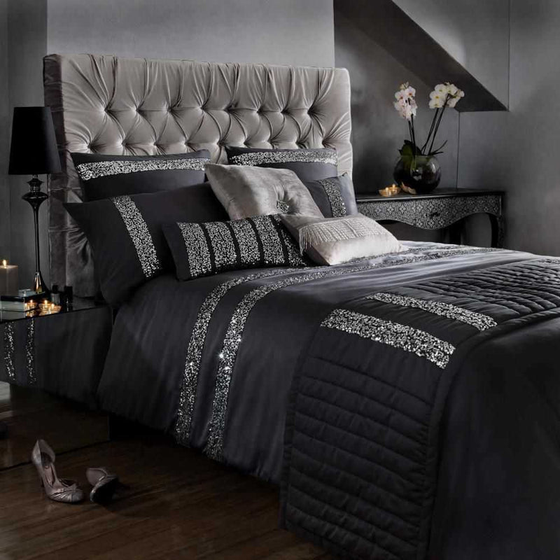 Luxury Sequence Bridal Bedding Set-Black