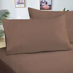 Brown-Dyed Satin Duvet Bed Set