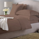 Brown-Dyed Satin Duvet Bed Set