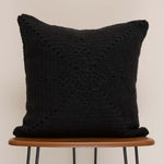 Coco Black Flower Coco Black Flower  cushion pair -2 Pc  Crochet cushion
