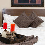 Coco Mousy Brown cushion pair Coco Mousy Brown cushion pair -2 Pc  Crochet cushion