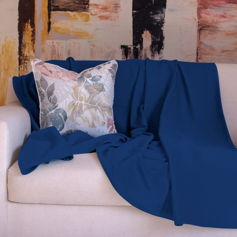 Cotton Blanket  THERMAL BLANKET (BLUE)