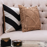 Cabana Beige, Black and White -2 Pc  Duck Cushion Cover Set