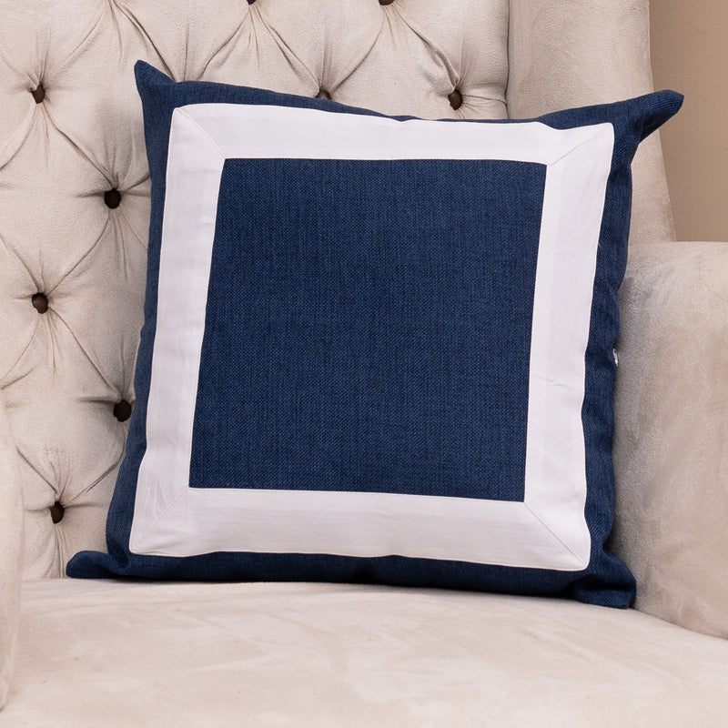 Sienna Blue Decorative -1 Pc Jute Cushion cover