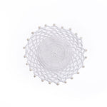 Glass Cover with White Pearls-6 Pcs