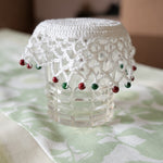 Glass Cover with Multi Pearls-6 Pcs