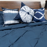 Shibori Blue-3 Pc Cushion Cover Set Tie & Dye
